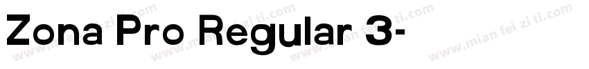 Zona Pro Regular 3字体转换